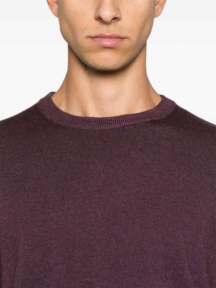 Maglione in lana vinaccia 