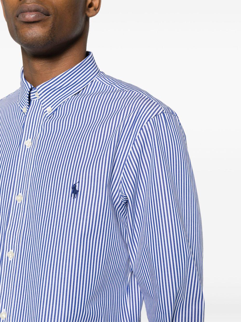 Camicia blu e bianca bottondown a righe 