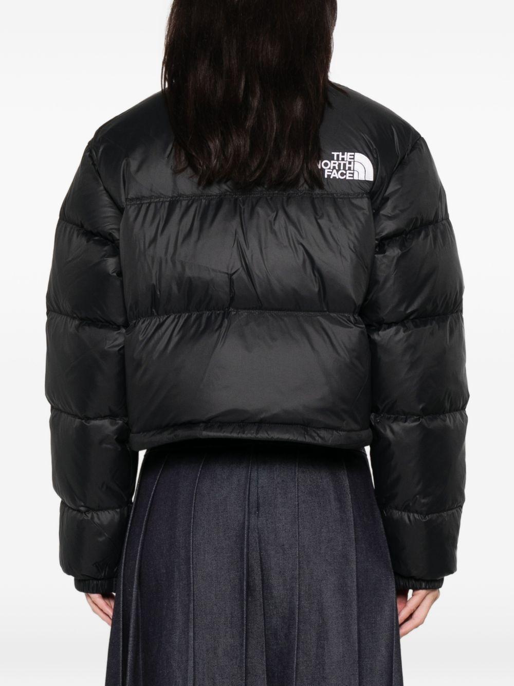 Piumino crop nero 