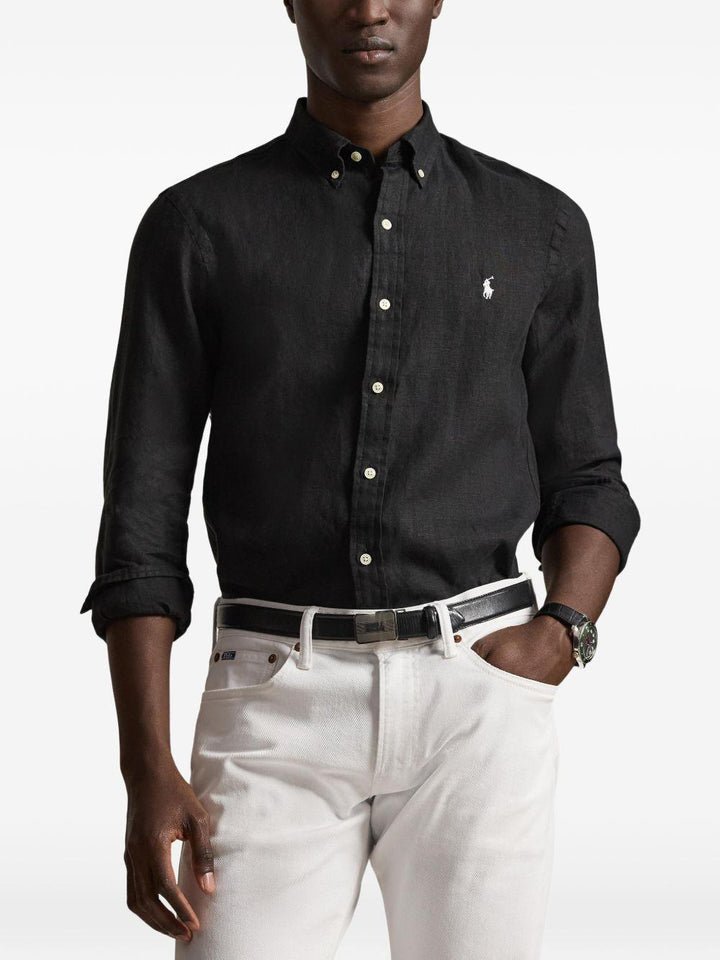 Camicia nera in lino 