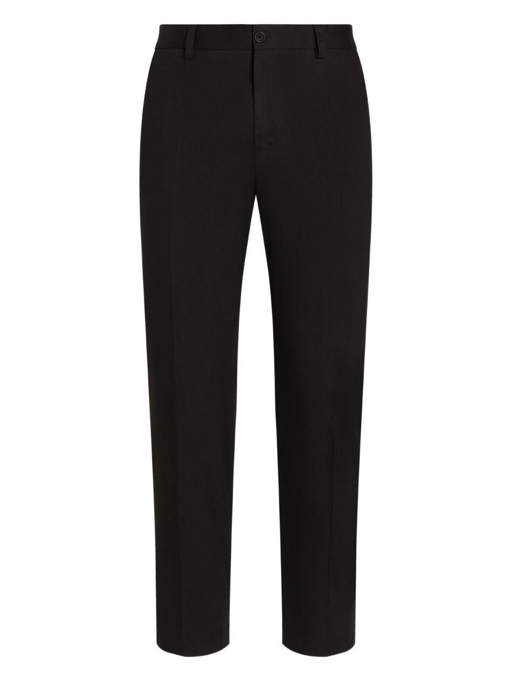 Pantaloni neri in gabardine 