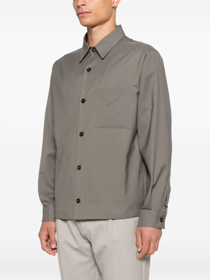 Camicia grigia a maniche lunghe 