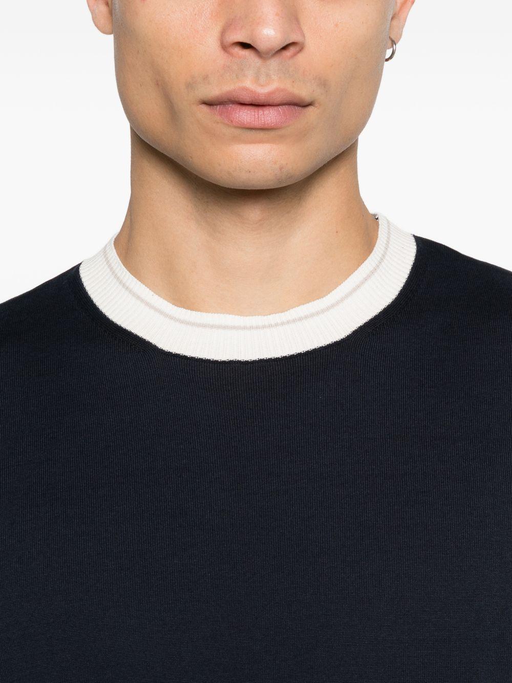 T-shirt girocollo blu 