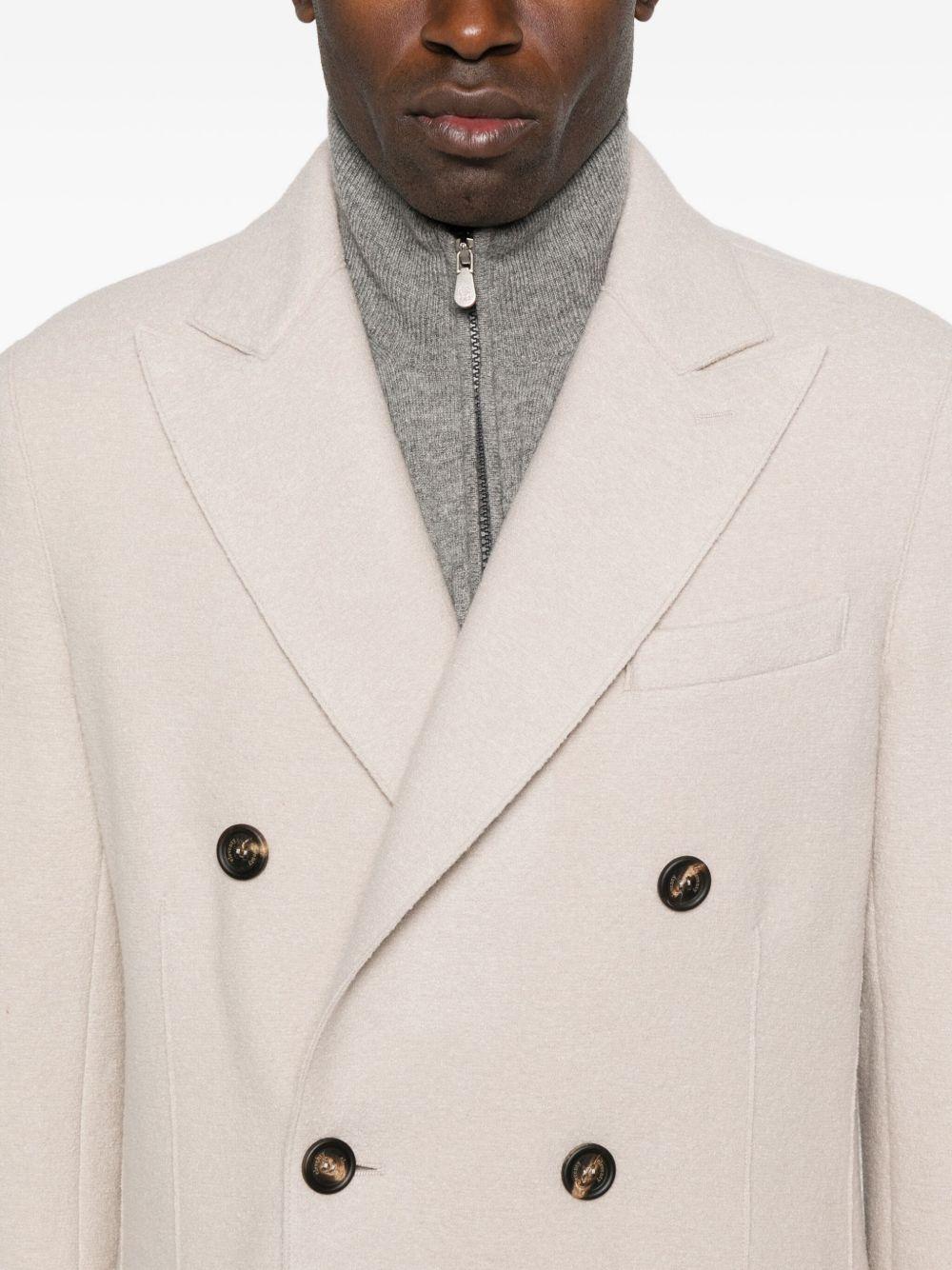 Cappotto doppiopetto avorio 