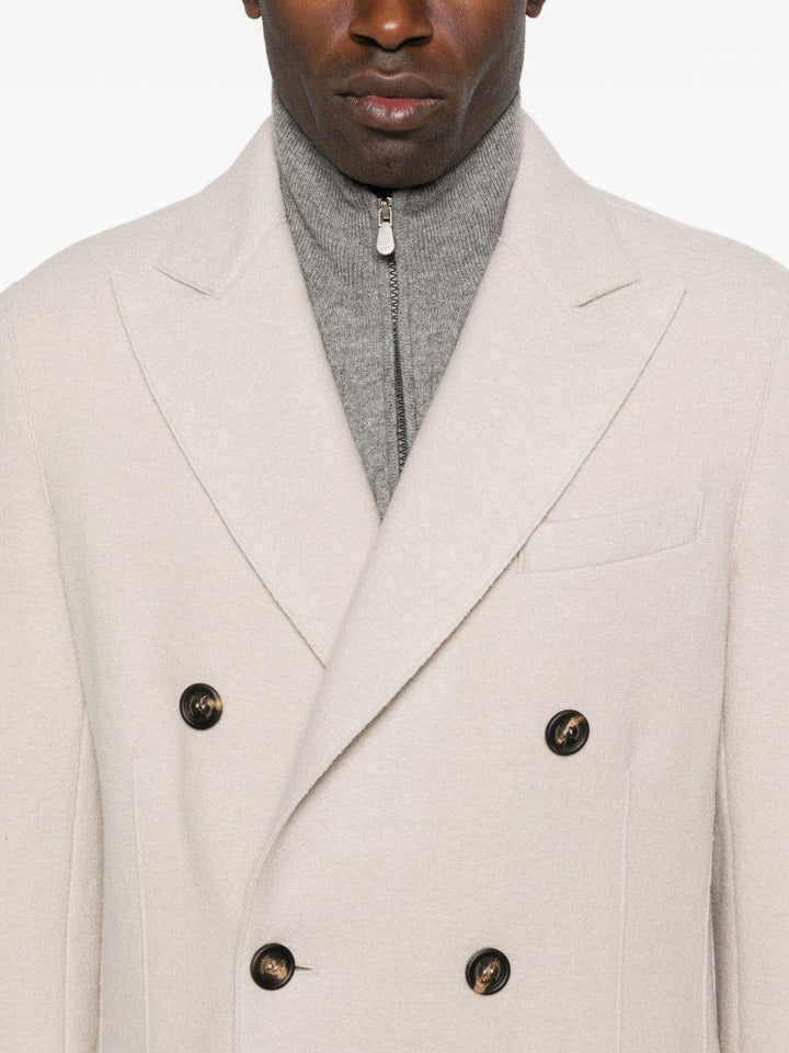 Cappotto doppiopetto avorio 