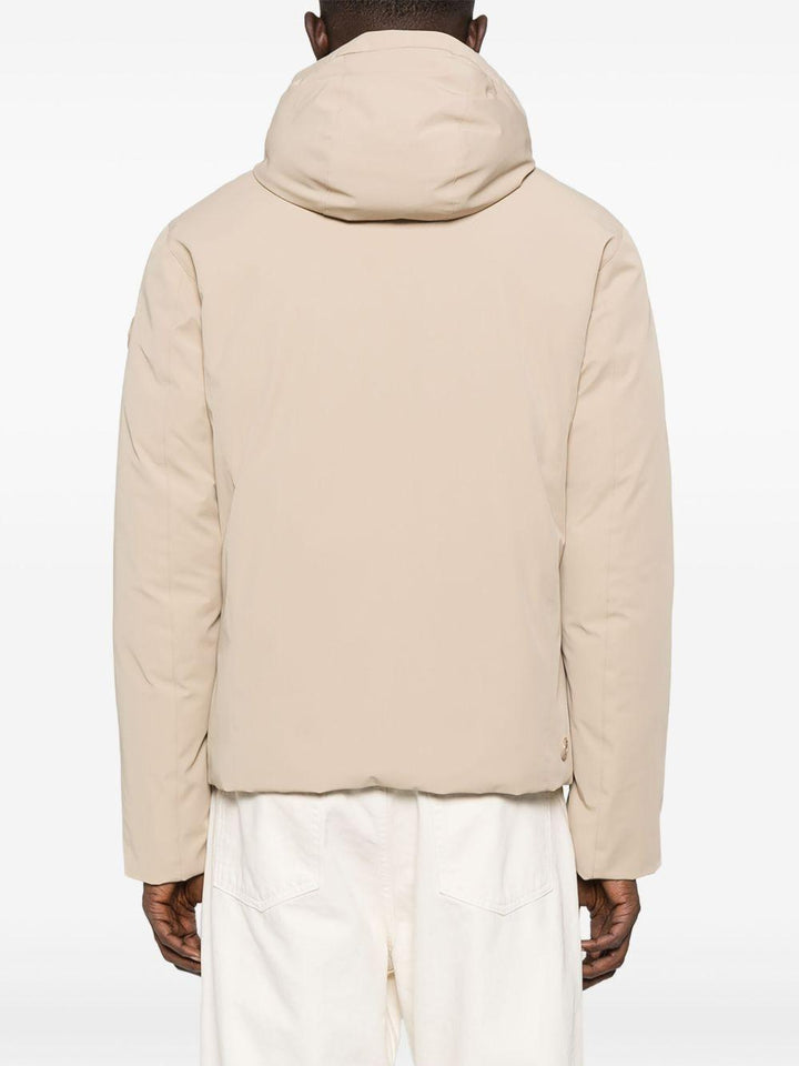 Giacca beige con zip 