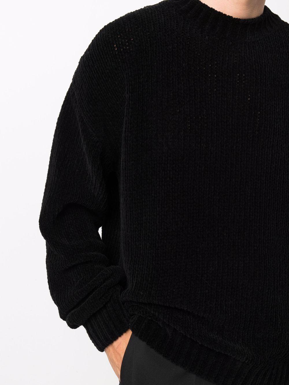 Maglione a coste nero 
