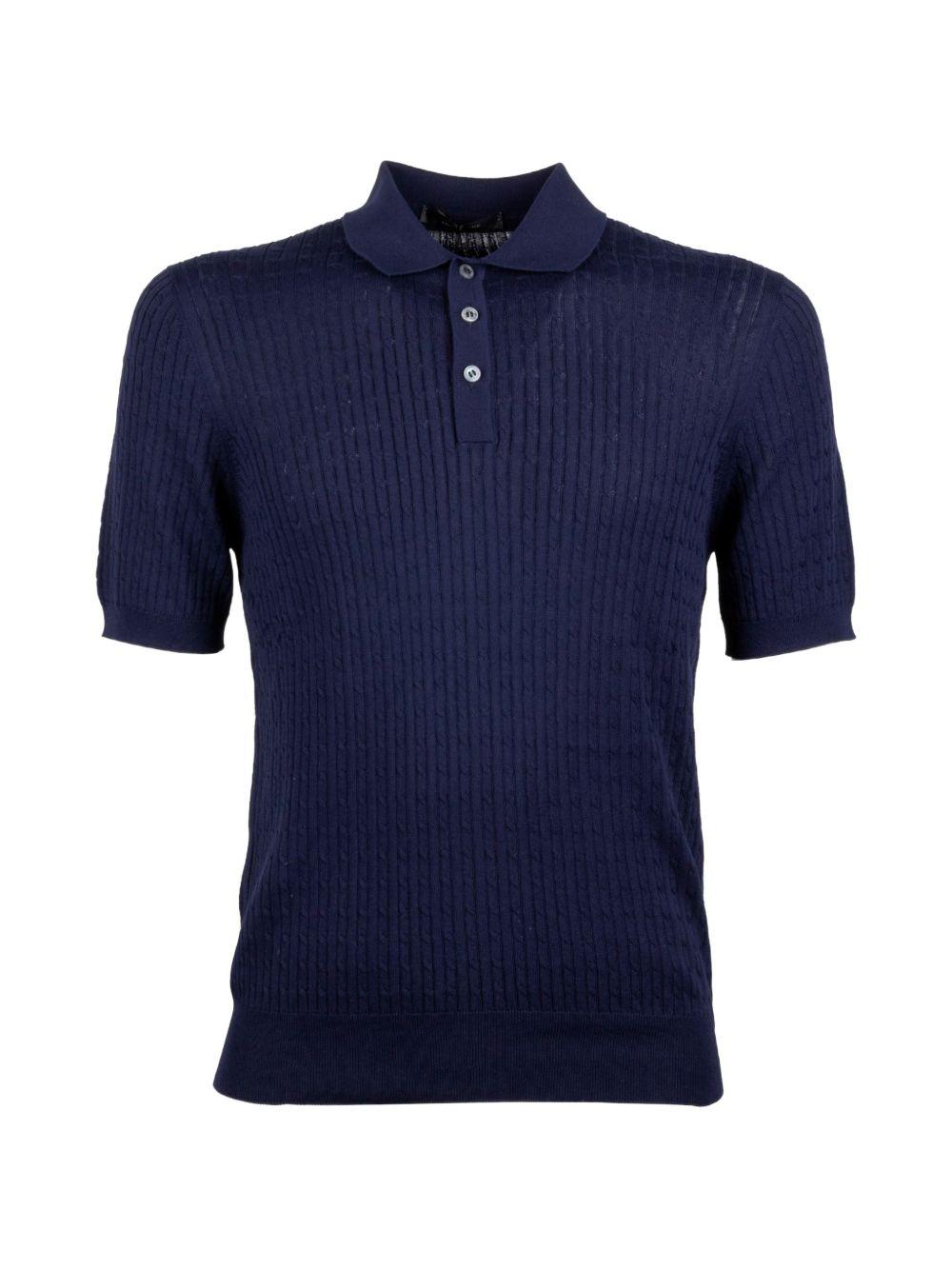 Polo blu a maniche corte 