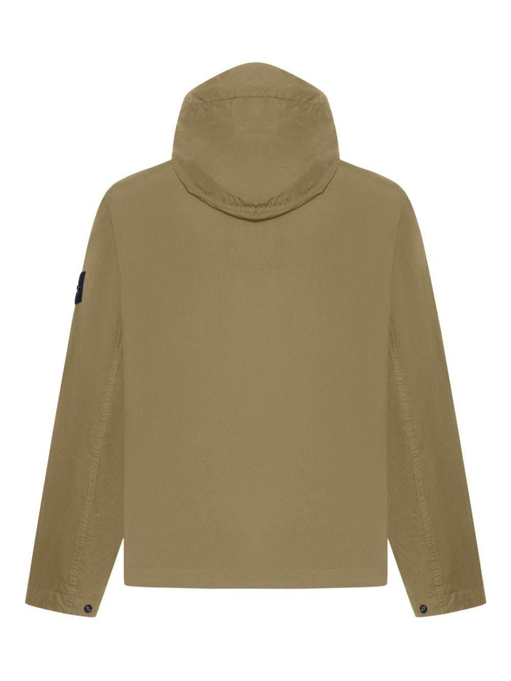 Giacca Crinkle Reps NY con cappuccio verde militare 