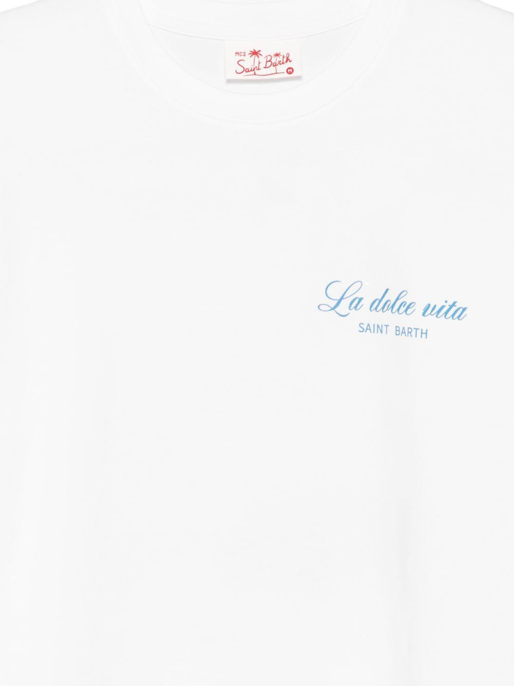 T-shirt bianca con stampa 