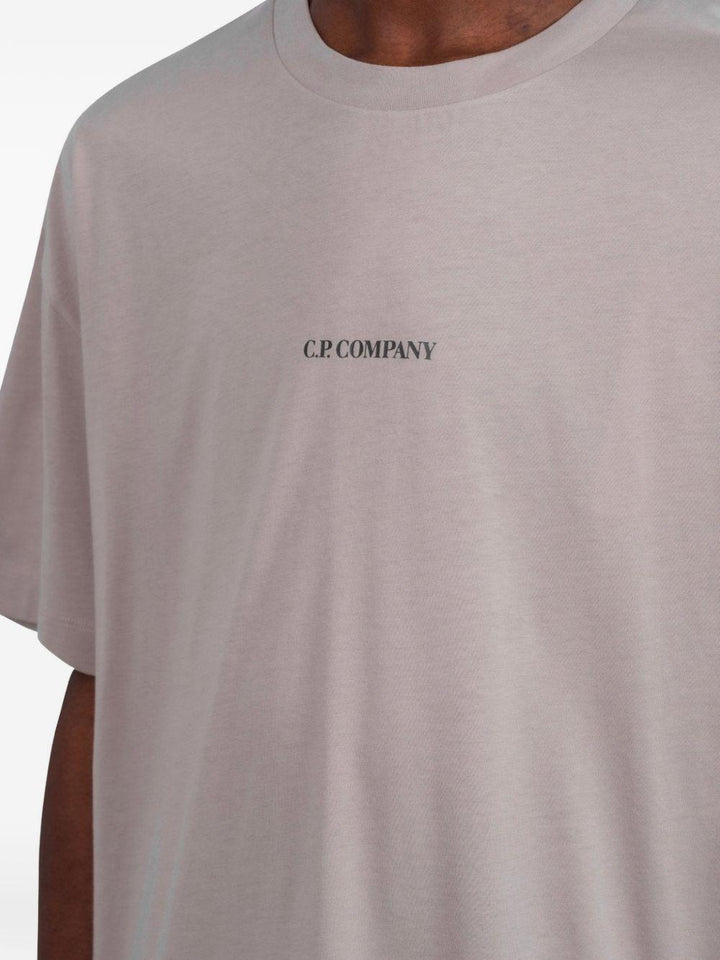 T-shirt con logo tortora 