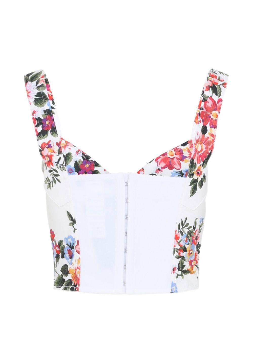 Top in cotone floreale 
