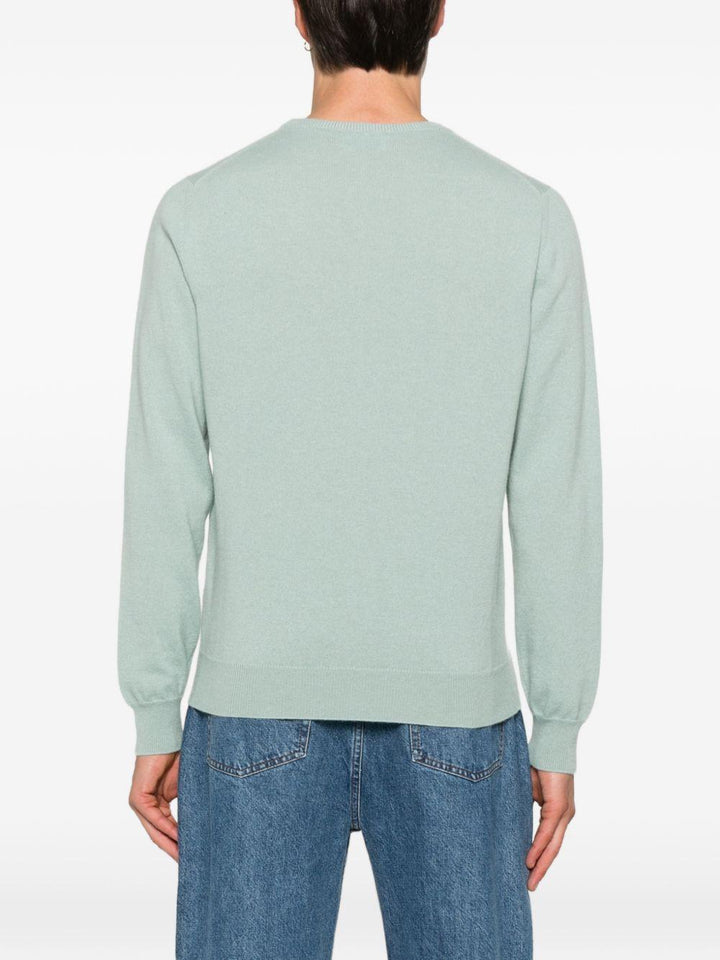 Maglione verde salvia girocollo 