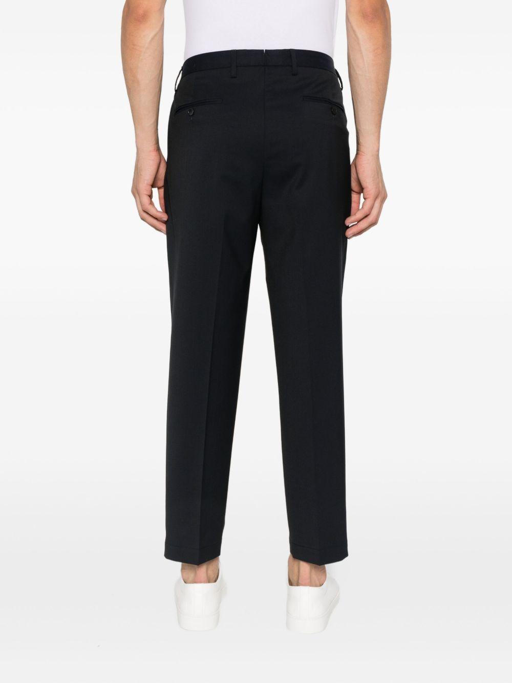 Pantaloni navy con pieghe frontali Portobello 