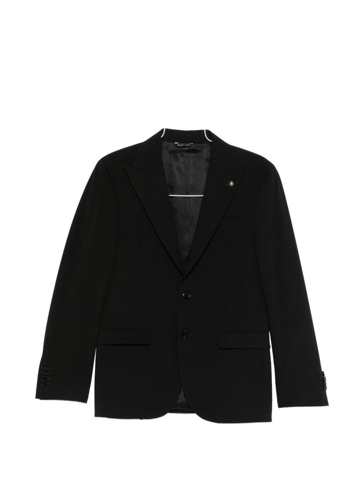 Abito nero con revers 