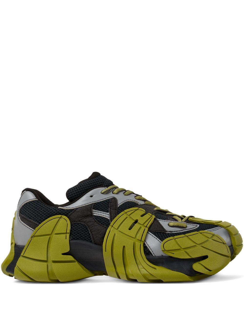 Sneakers Tormenta scolpite verde oliva e grigie 