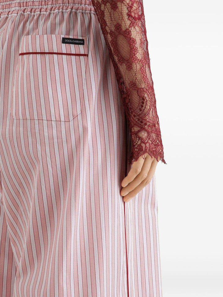 Pantaloni a righe con coulisse 