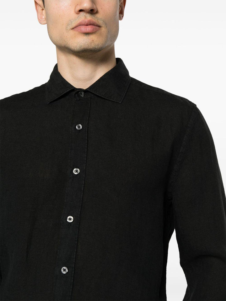 Camicia nera in lino 