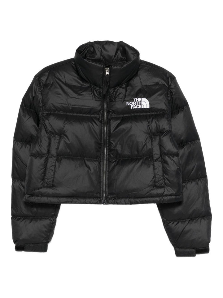 Piumino crop nero 