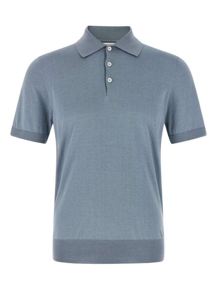 Polo azzurro polvere 