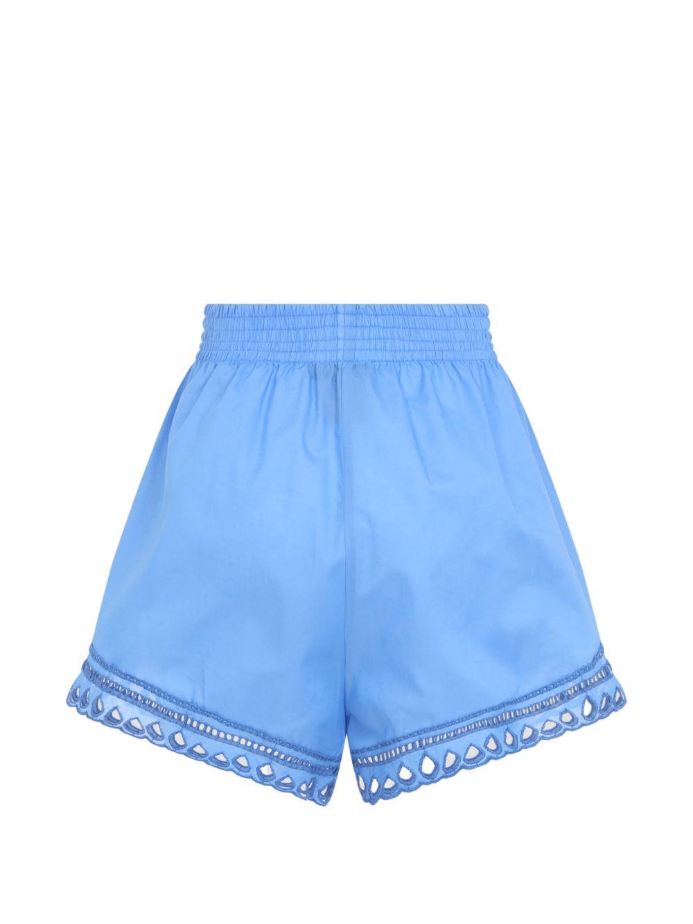 Shorts con ricami in pizzo 