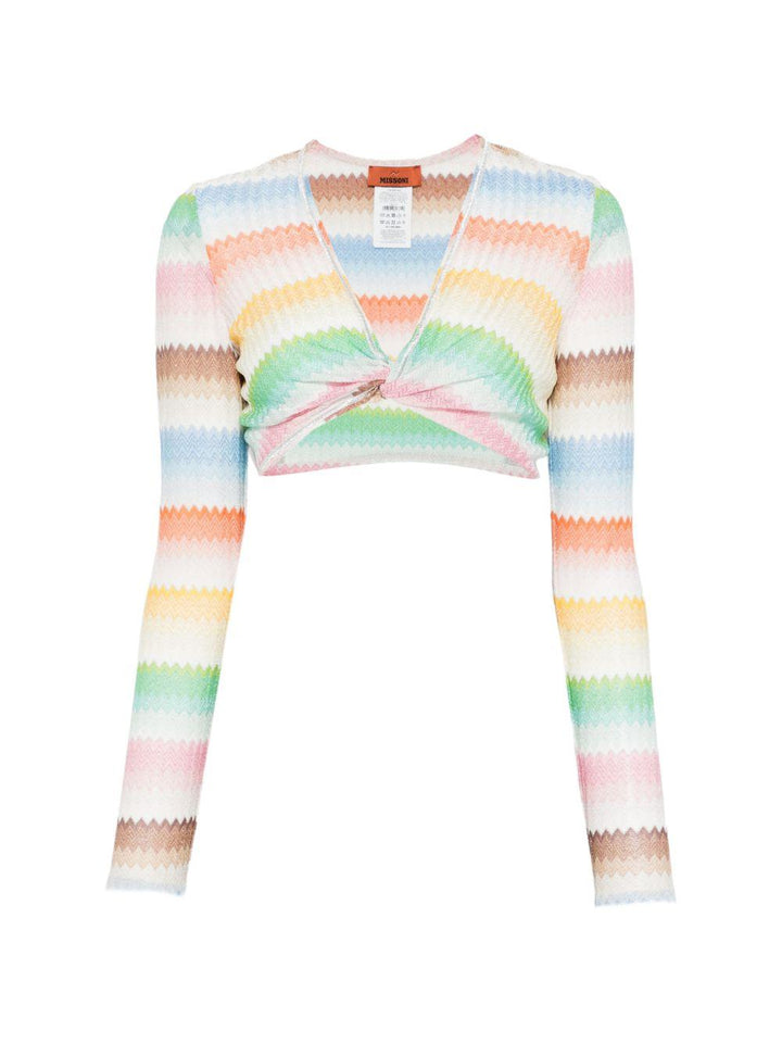 Crop top con nodo 