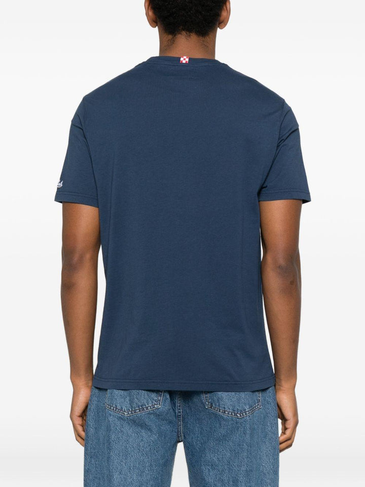 T-shirt blu con stampa 