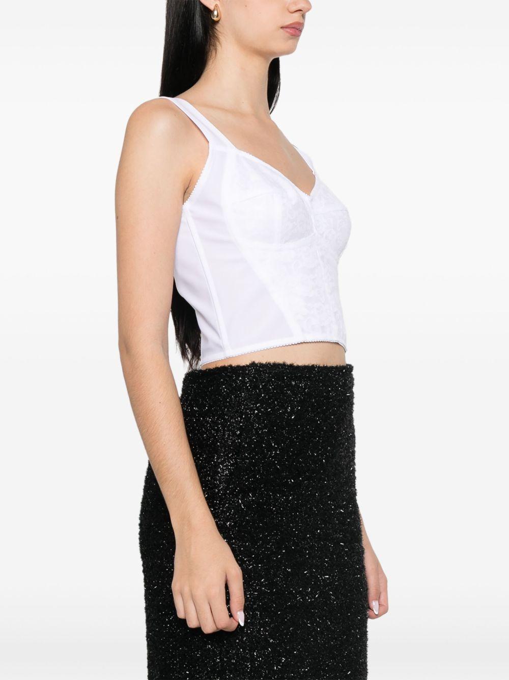 Top in pizzo a fiori 