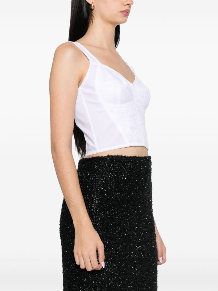 Top in pizzo a fiori 