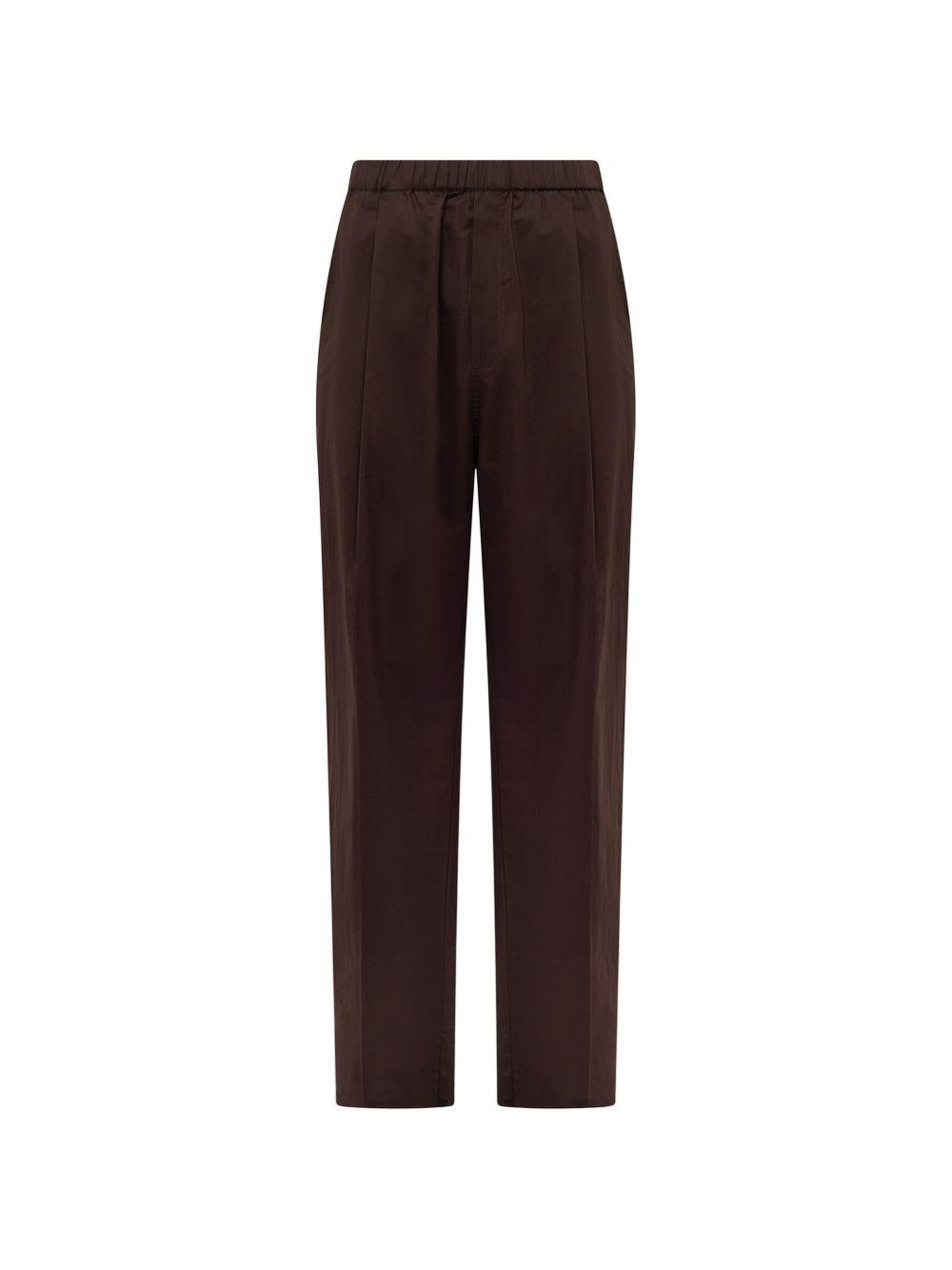 Pantaloni cioccolato con ricamo 