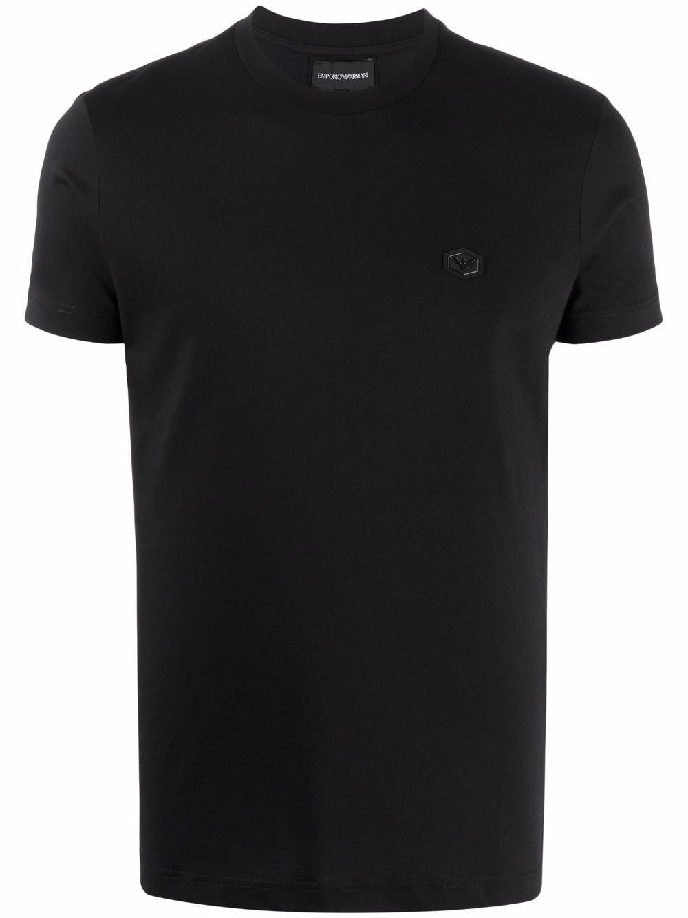 T-shirt nera con logo 