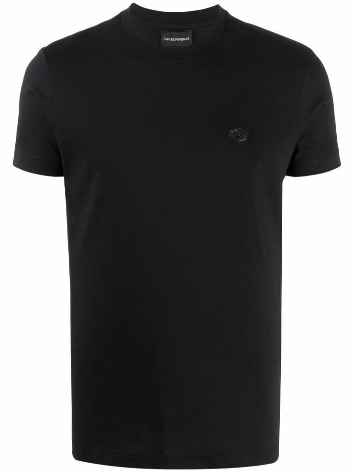 T-shirt nera con logo 