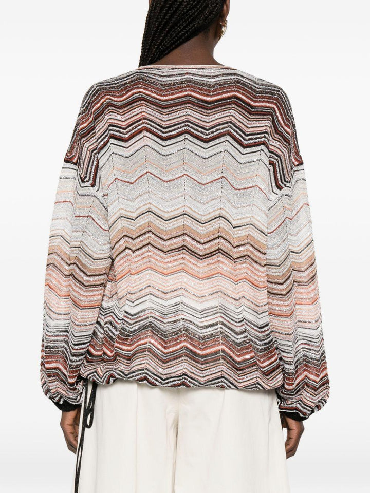 Blusa con motivo chevron 
