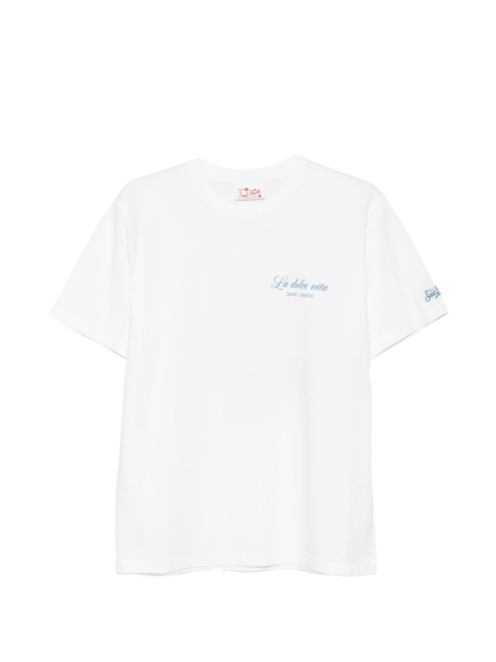 T-shirt bianca con stampa 