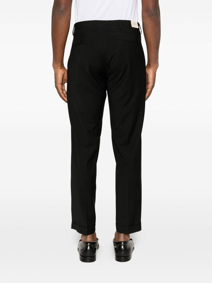 Pantaloni sartoriali neri con pieghe 