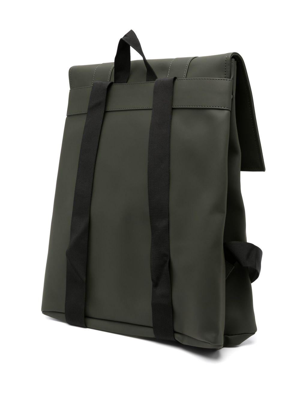 Zaino medio verde con moschettoni 