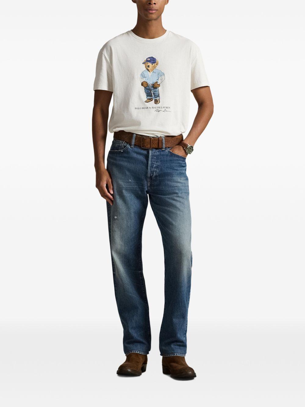T-shirt Polo Bear con stampa bianca 