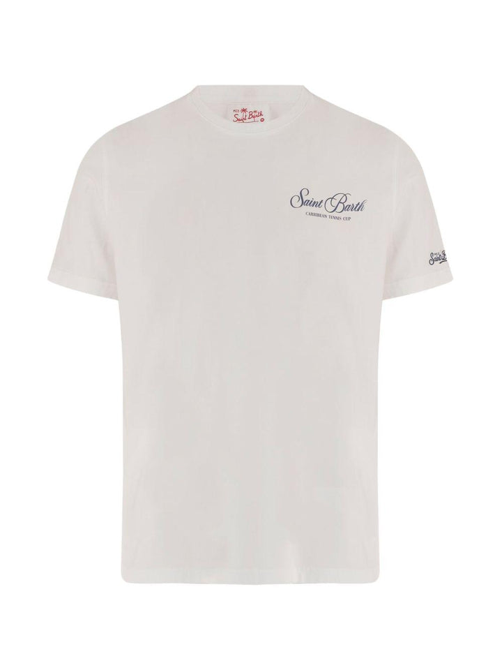 T-shirt bianca con stampa 