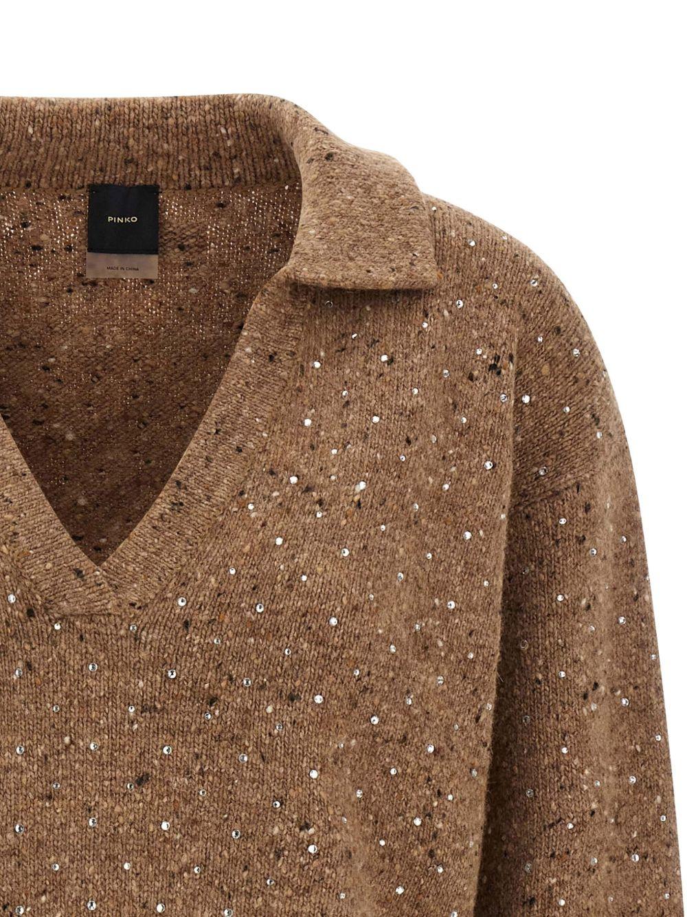 Maglione con strass 