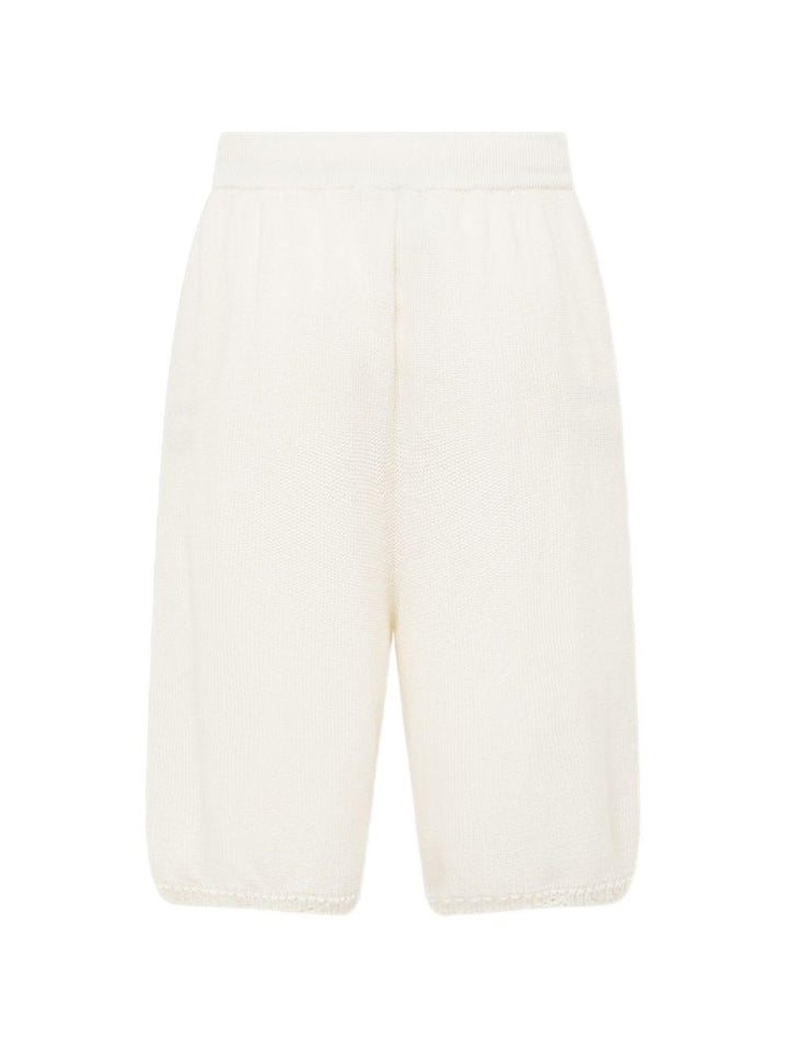 Shorts neroi in maglia con coulisse 