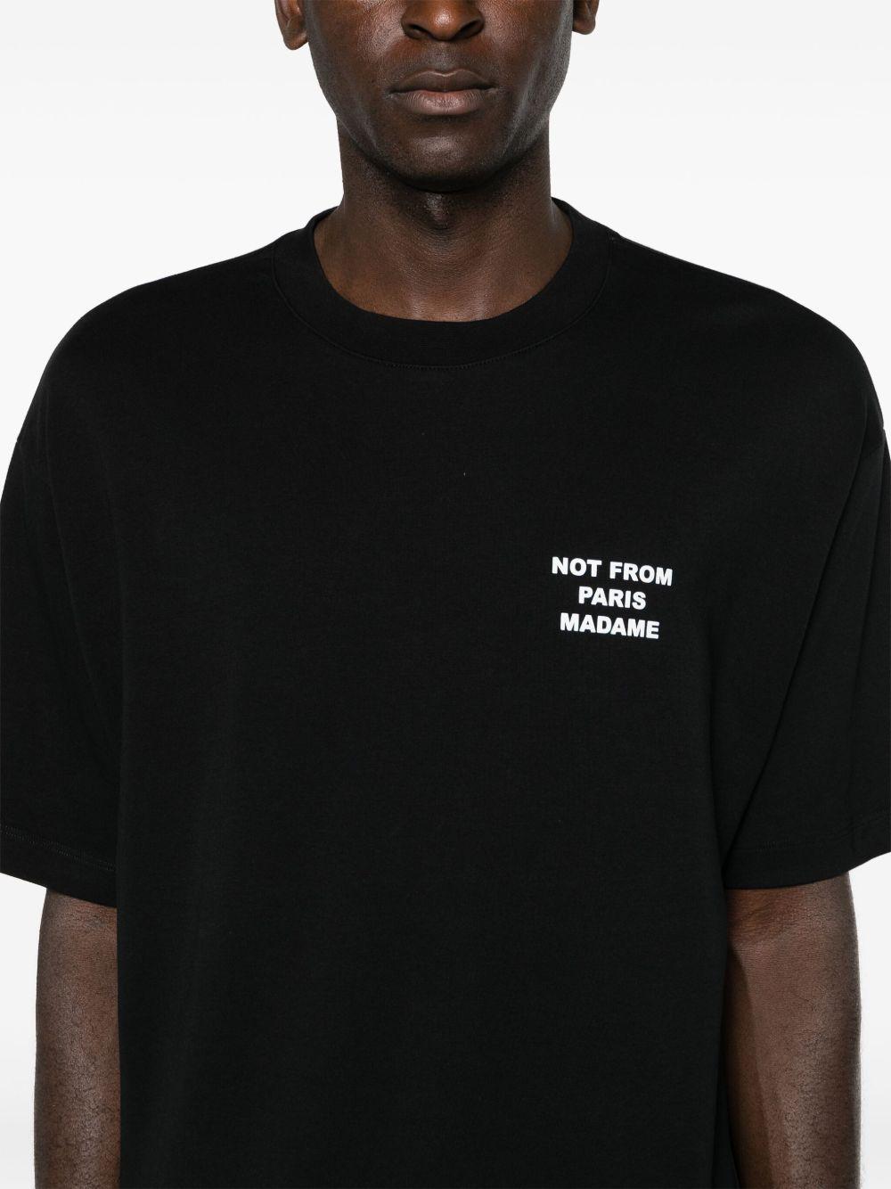 T-shirt nera con stampa 