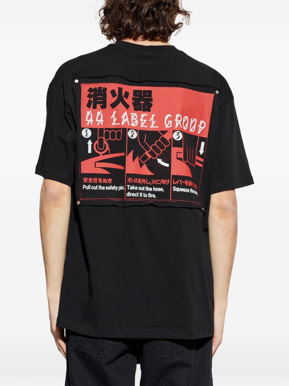 T-shirt stampata black/red 