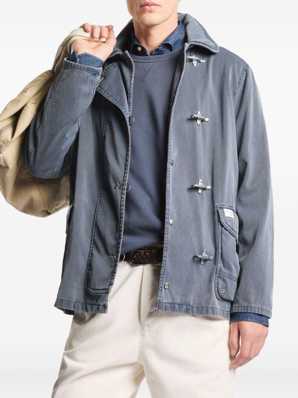 Caban blu navy con colletto 