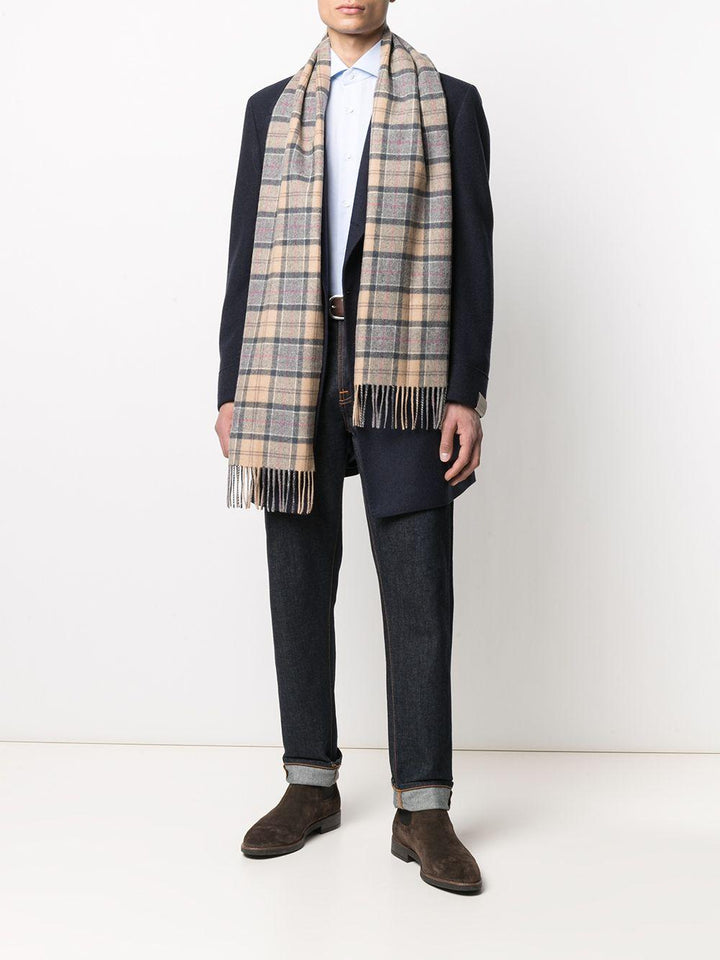 Sciarpa tartan beige 