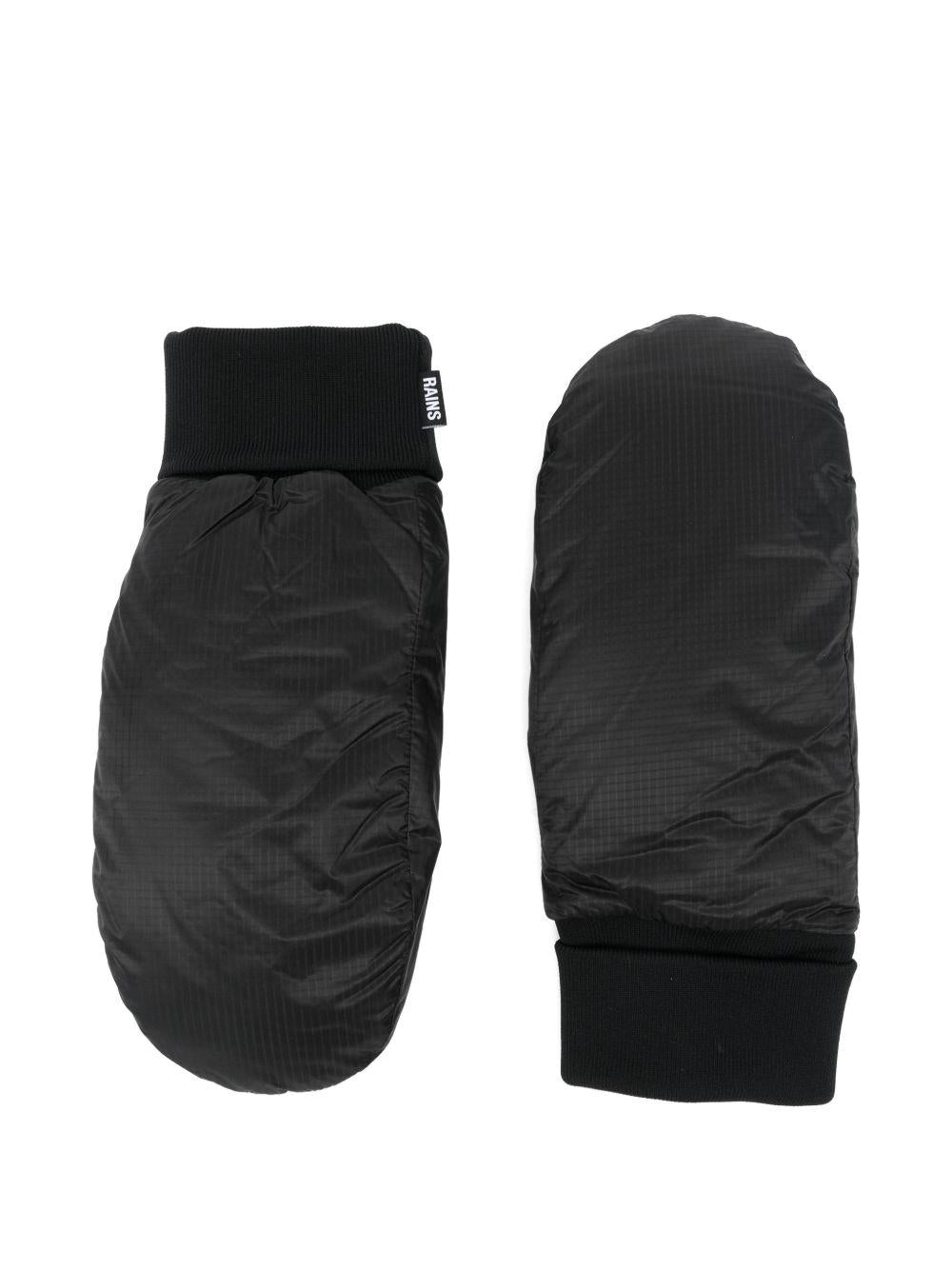 Muffole imbottite con logo nero 
