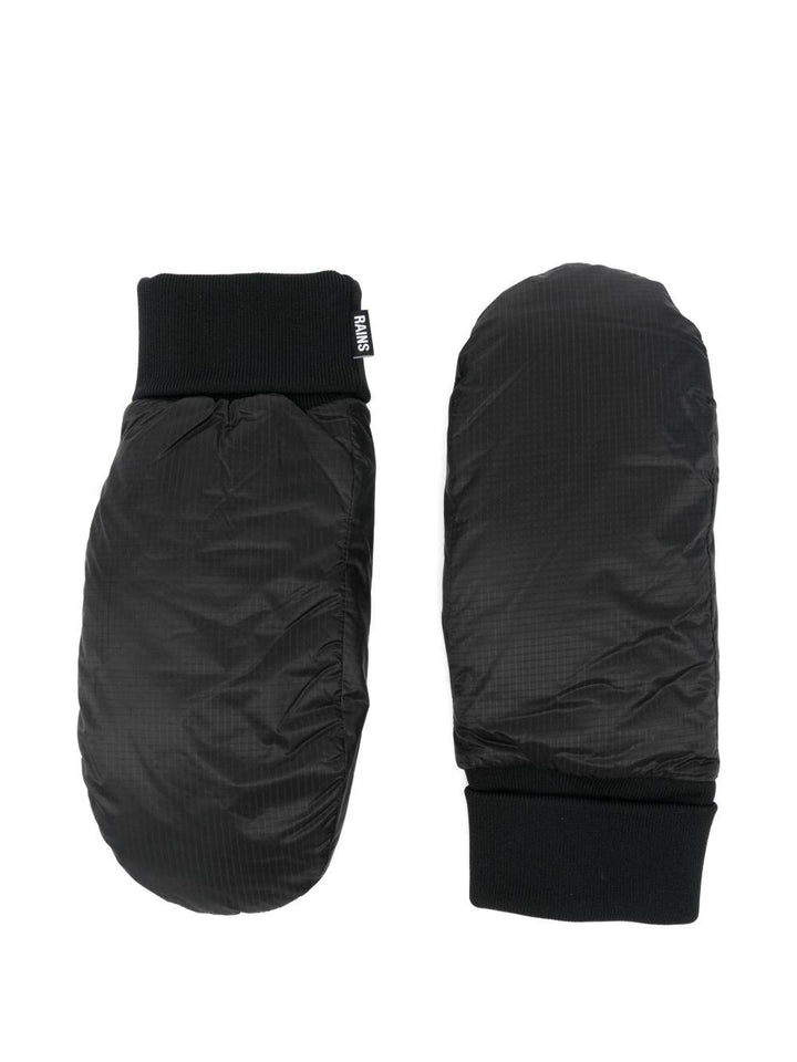 Muffole imbottite con logo nero 