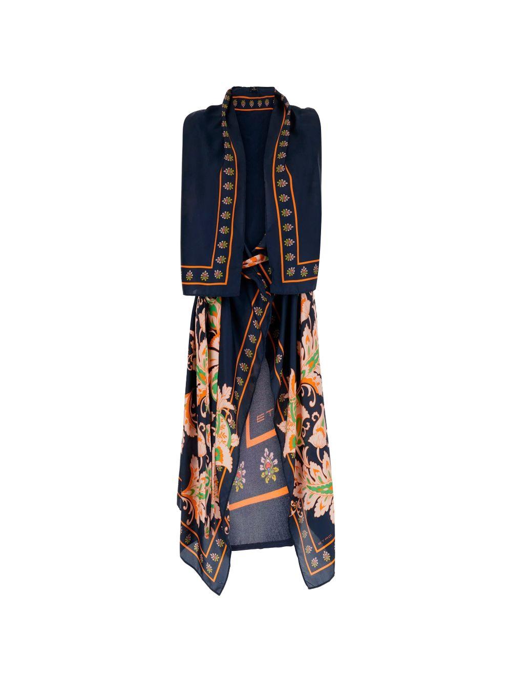 Gilet in seta con stampa floreale 