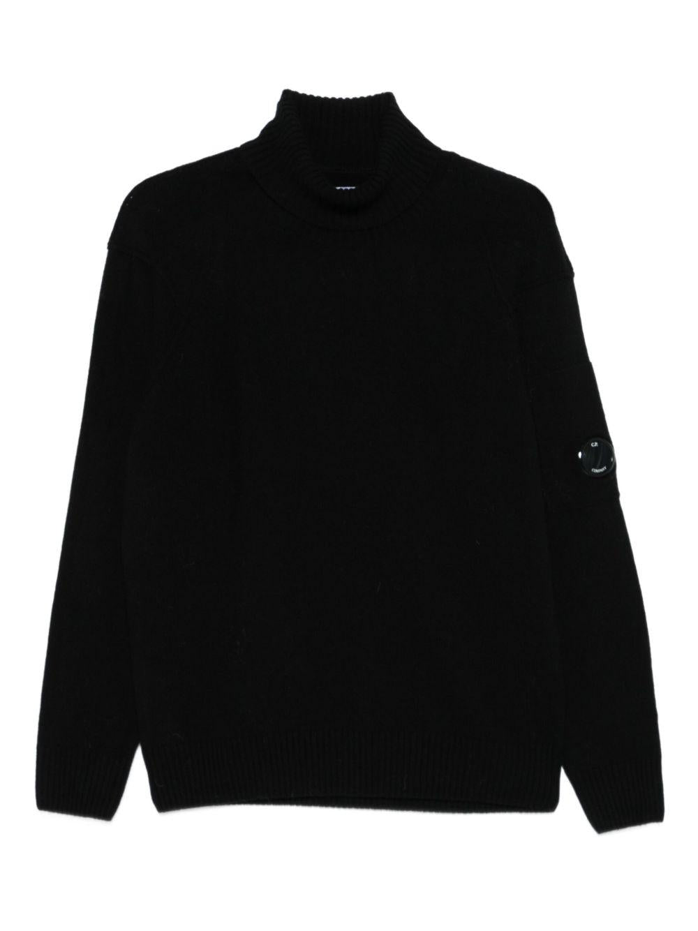 Maglione nero a collo alto 