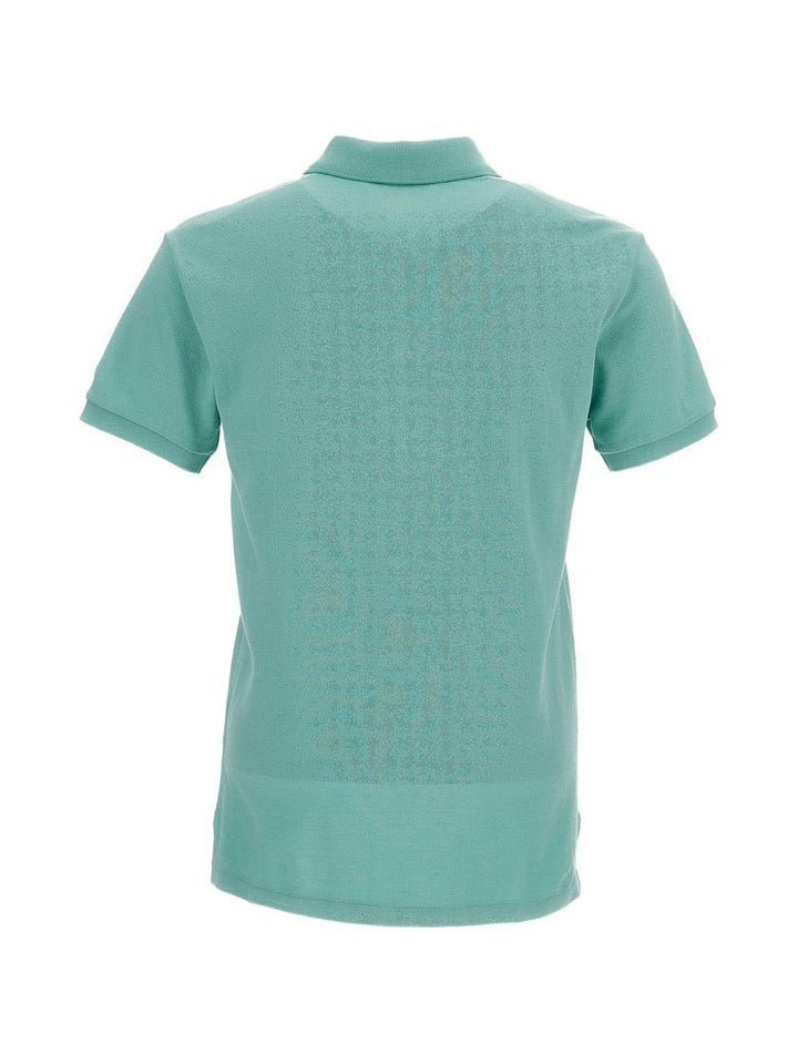 Polo celadon con logo ricamato 