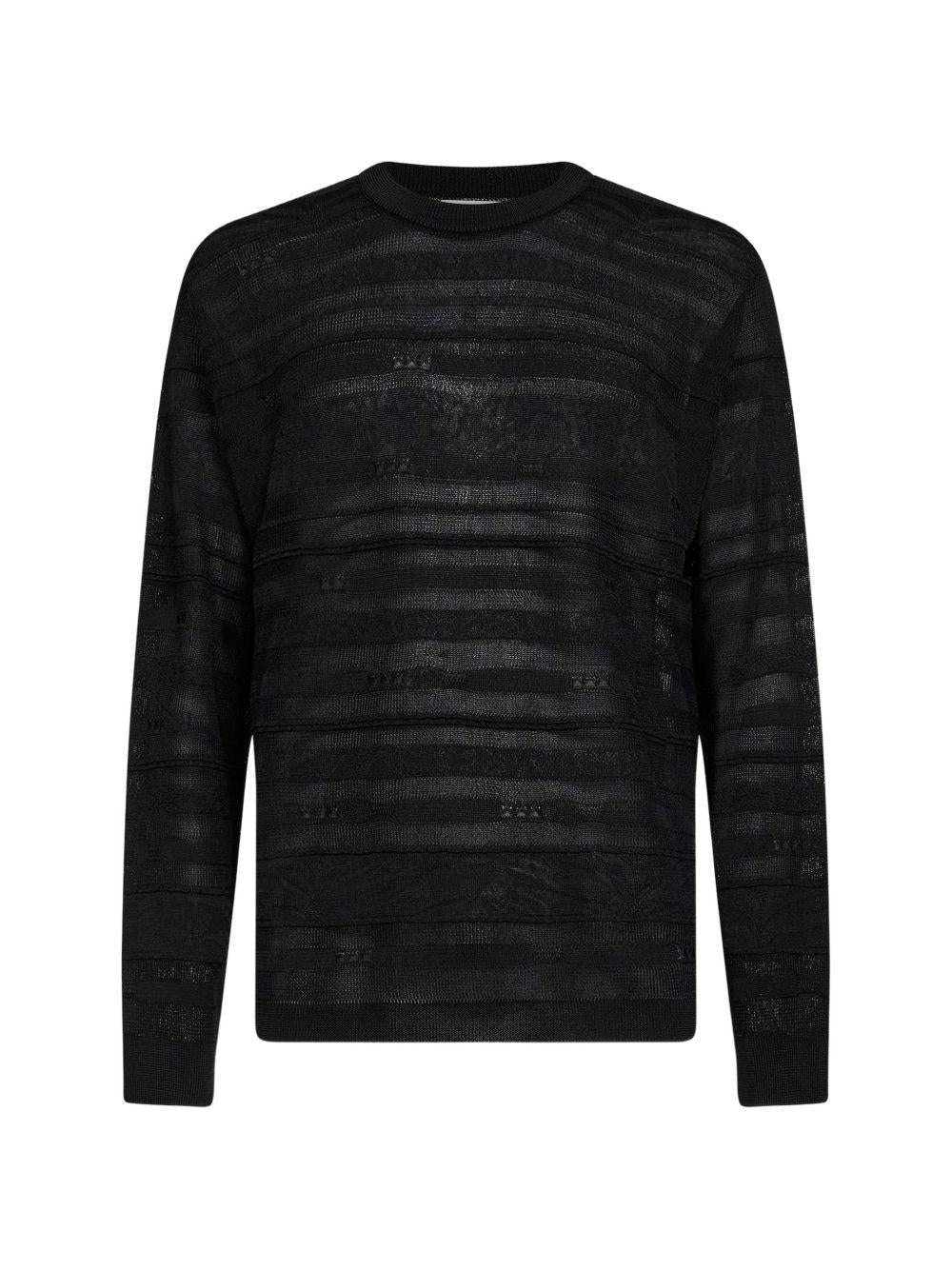 Maglia nera a righe 